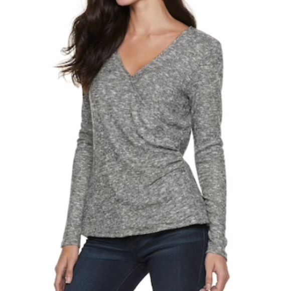 Rock & Republic Tops - $36 Rock Republic 2XL Grey Wrap Shirt